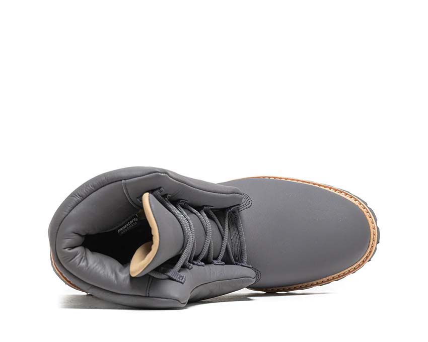 Timberland Vibram 6inch Lace Boot Dark Grey dettaglio — gambale pelle lacci