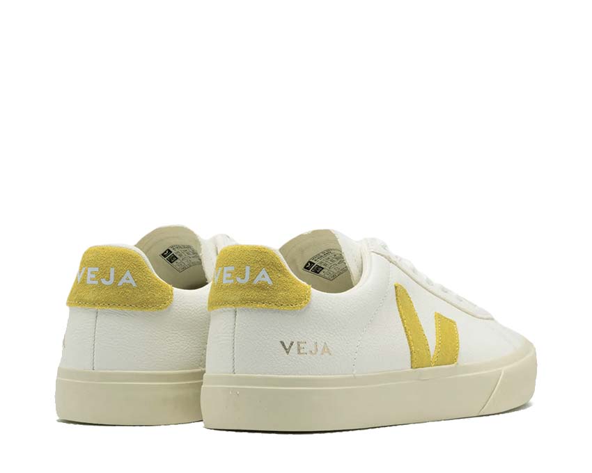 Veja Campo Chromefree Leather White semelle — semelle caoutchouc naturel Amazonie