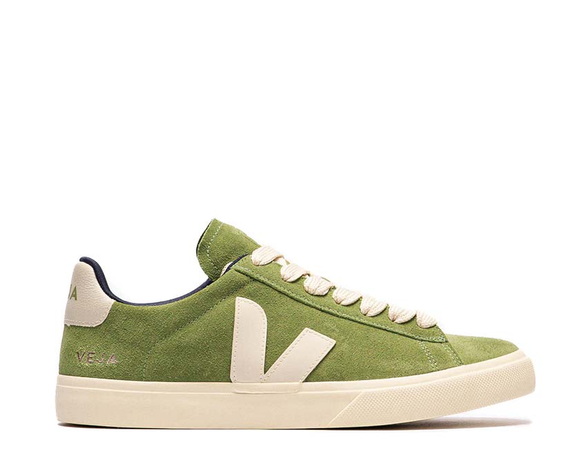 Veja Campo Bold Suede Kiwi Pierre — sneaker uomo scamosciato verde pierre