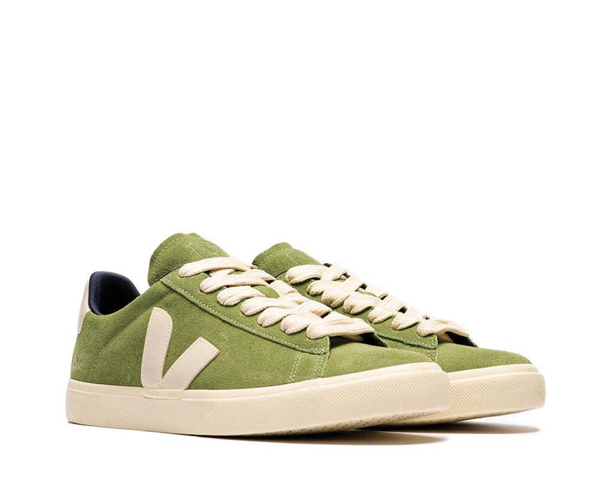 Veja Campo Bold Suede Kiwi Pierre suola — suola gomma naturale