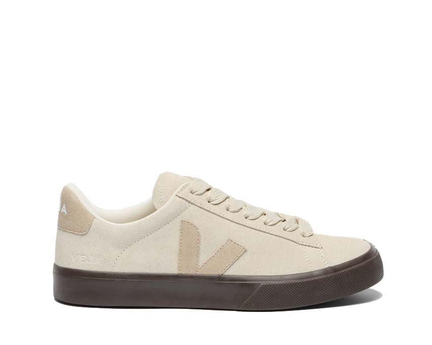 Veja Campo Suede Pierre Almond Eagle — sneaker homme daim tricolore naturel