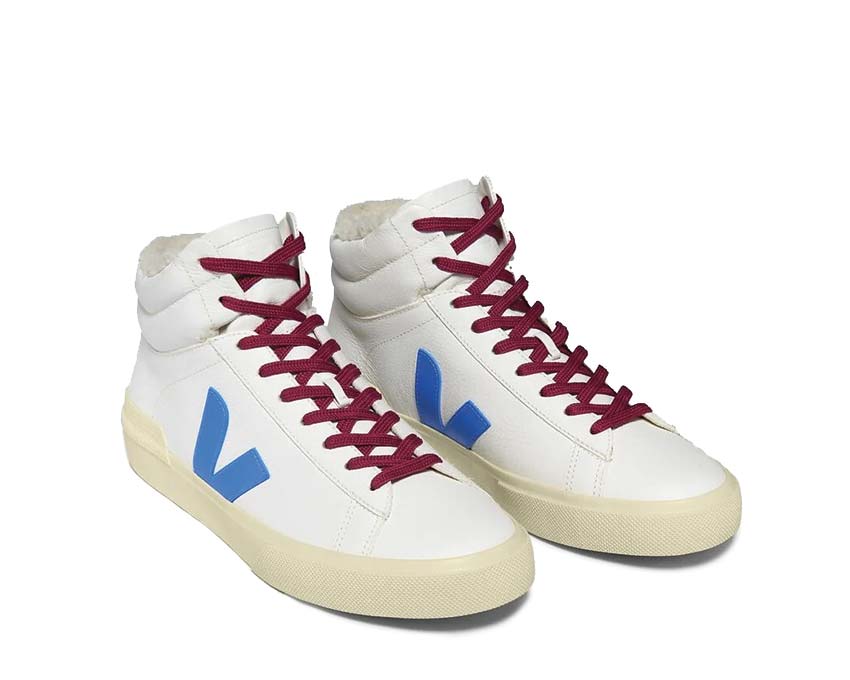 Veja Minautor Winter Chromefree Extra White Egee Seitenansicht — chromfreies Nubuk