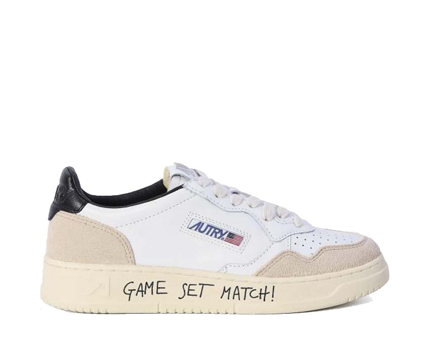 Autry Medalist Low White Natural — sneaker uomo pelle bianca vintage sport