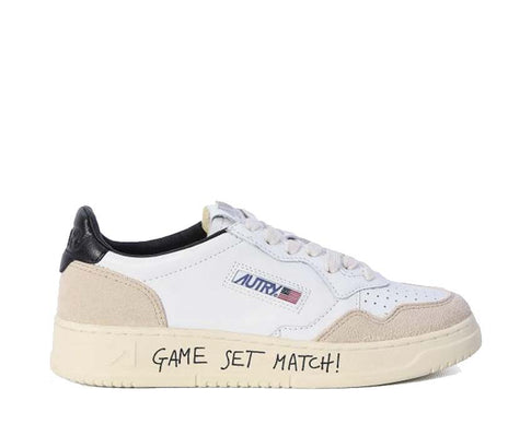 Autry Medalist Low White Natural — sneaker uomo pelle bianca vintage sport