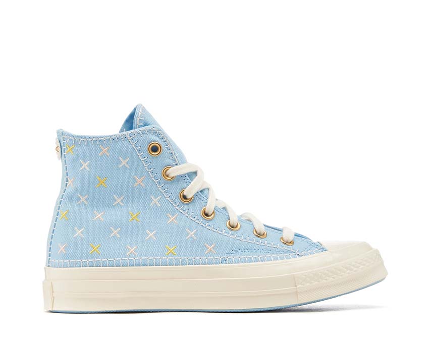 Converse Chuck 70 Hi True Sky/Egret — sneaker femme toile bleu ciel artisanal