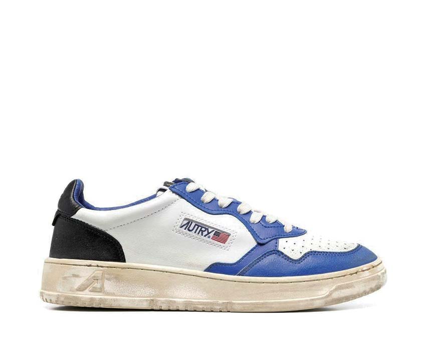 Autry Medalist Low Super Vintage Leat / White / Blue / Black AVLMSV10