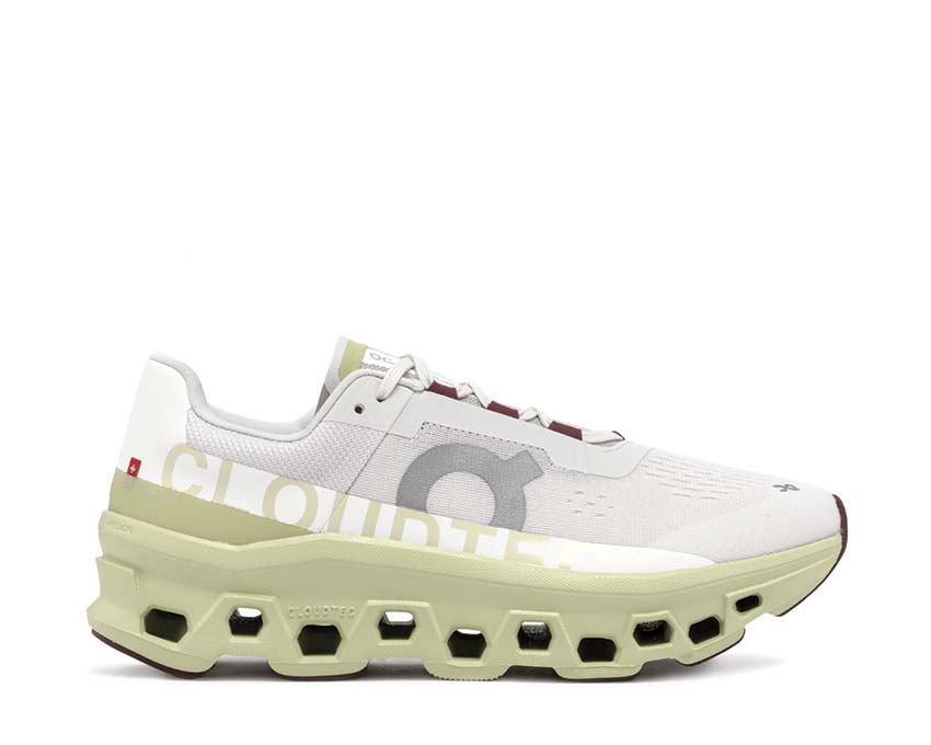 On Cloudmonster Frost Acacia — men's running CloudTec technology