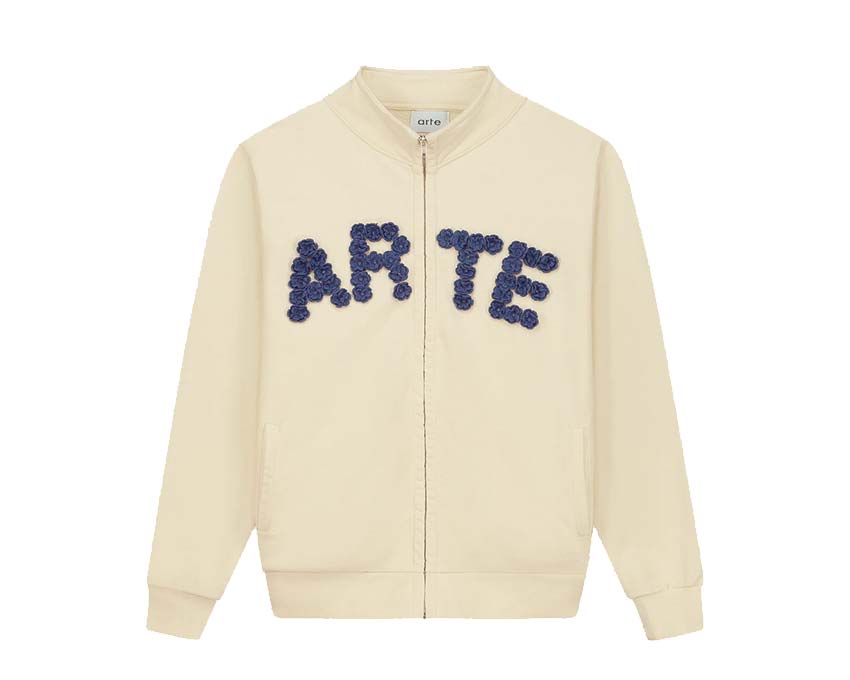 Arte Crochet Flowers Jacket Cream — chaqueta unisex ganchillo flores artesanal