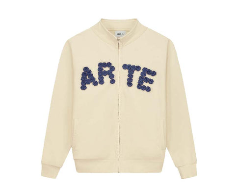 Arte Crochet Flowers Jacket Cream — chaqueta unisex ganchillo flores artesanal