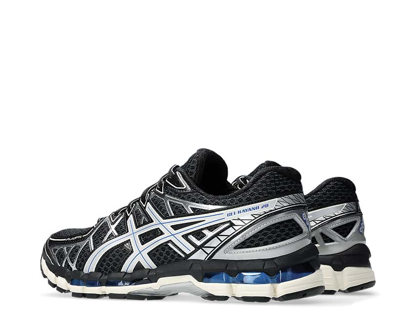 Asics Gel Kayano 20 Black Silver Black/Pure Silver suela — estabilidad dinámica Gel