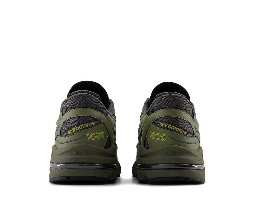New Balance 1000 Dark Olivine Magnet suela — suela exterior Vibram