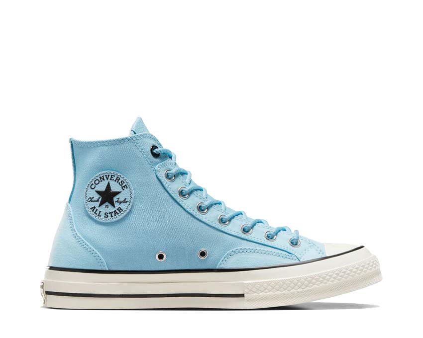 Converse Chuck 70 Hi Sky Blue suela — suela vulcanizada blanca reforzada