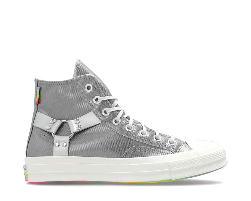 Converse Chuck 70 Hi Silver — women's sneaker metallic silver premium canvas