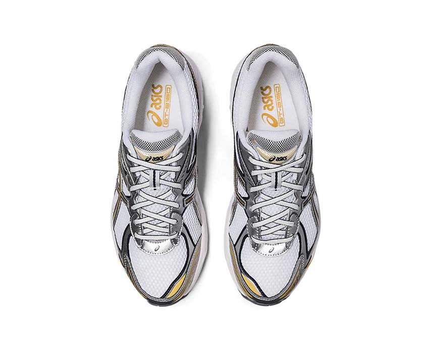 Asics GT-2160 White/Pure Silver arrière — amorti Gel talon rétro
