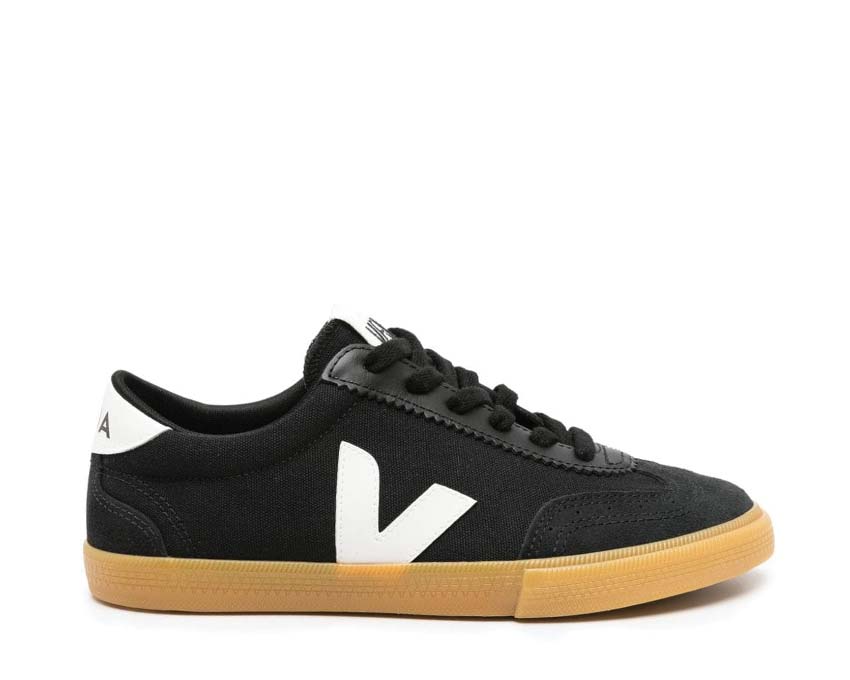 Veja Volley Black/White — sneaker donna tela eco-responsabile