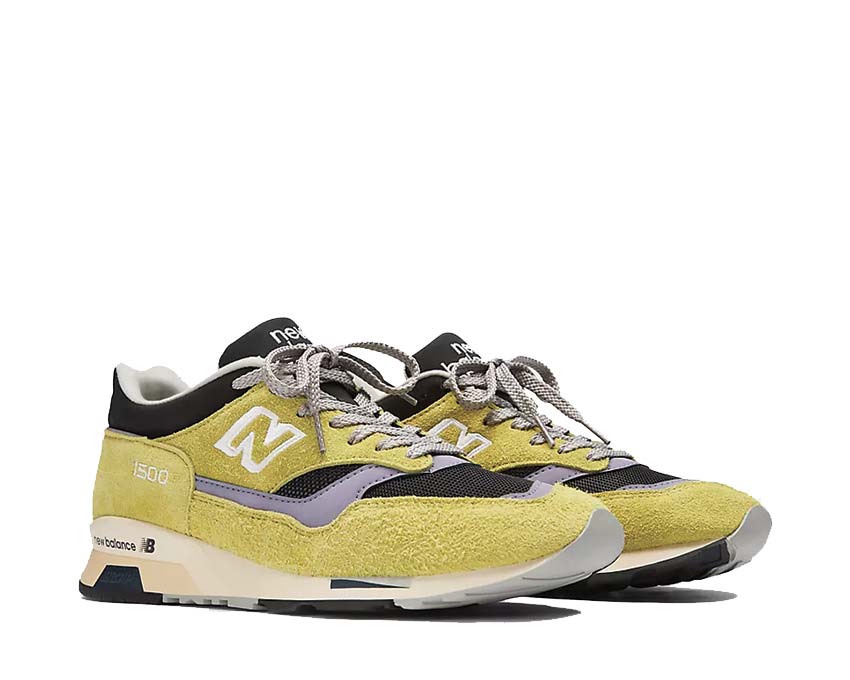 New Balance 1500 Made in UK Green Oasis vista laterale — tomaia in camoscio e mesh