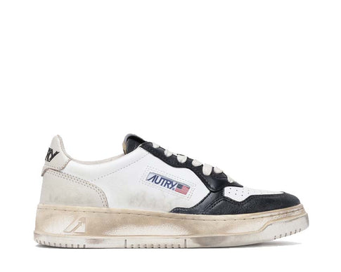 Autry Super Vintage Low Virg Leat Pmc — sneaker uomo pelle bianca vintage