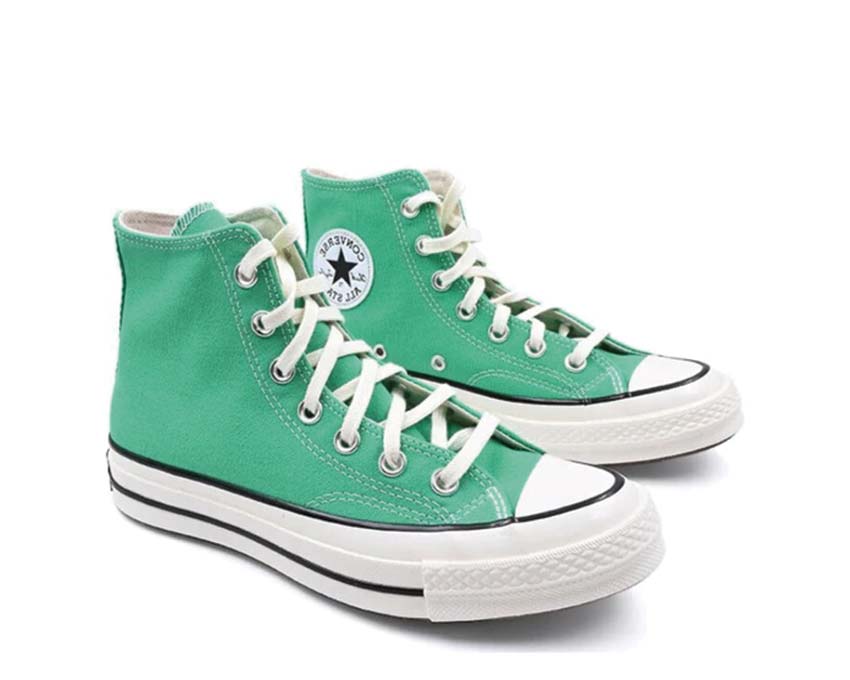 Converse Chuck 70 Apex Green/Egret side view — textured canvas high ankle