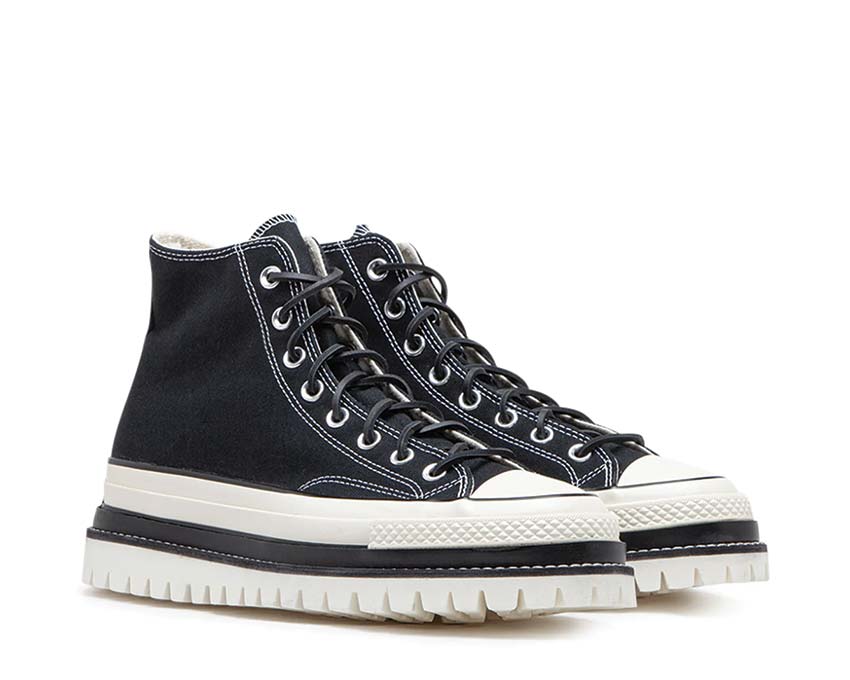 Converse CT70 Canvas Ltd Hi Nero/Trek-Nero vista laterale — tomaia alta canvas nero limitato