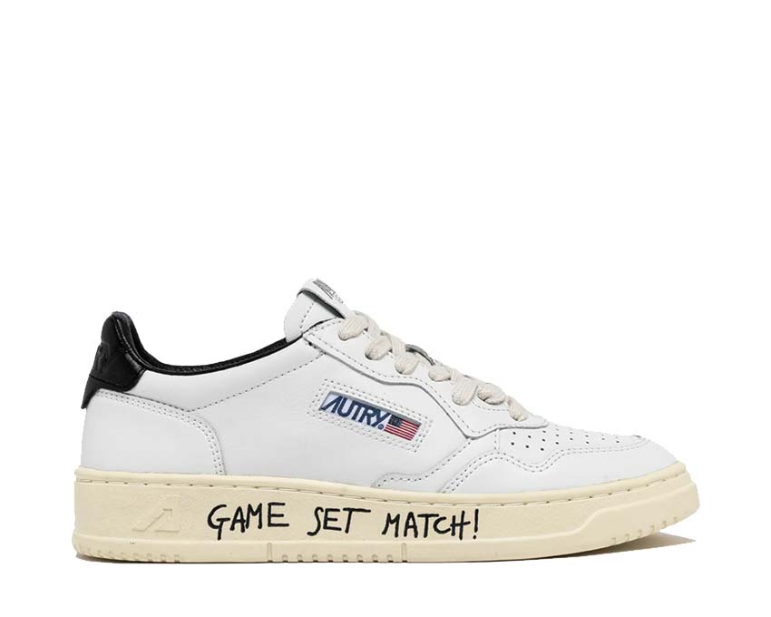 Autry Medalist Low Match White Black — zapatilla hombre cuero deporte americano