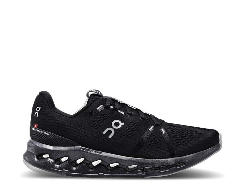 On Cloudsurfer All Black — men's running CloudTec technology