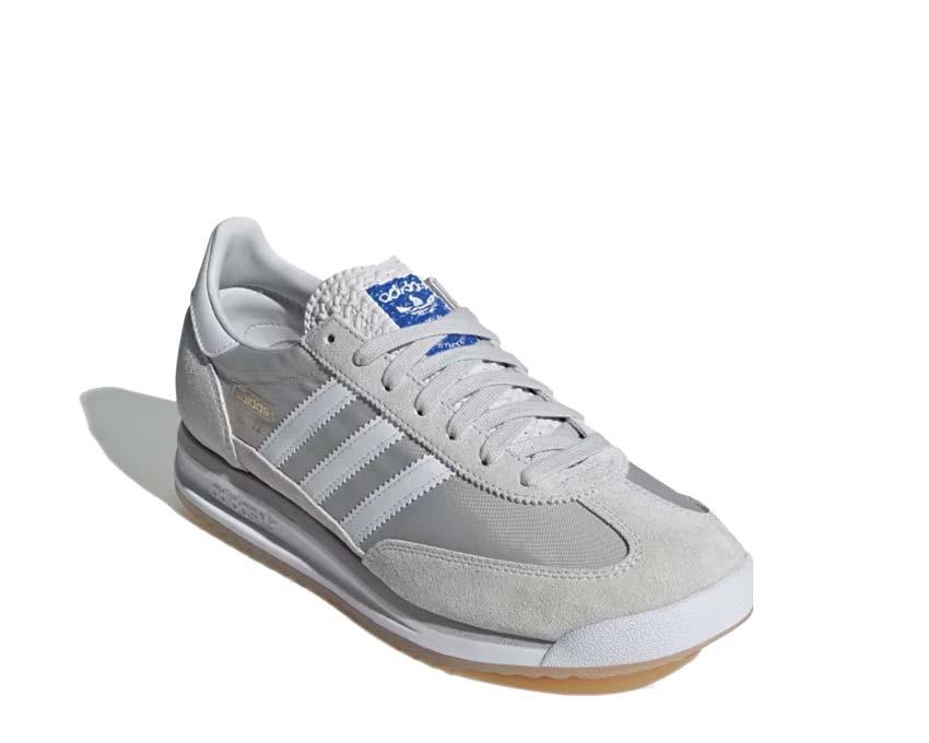 Adidas SL 72 RS Grey One laterale — profilo vintage anni 70 pulito