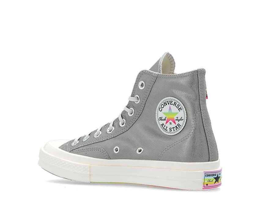 Converse Chuck 70 Hi Silver sole — white contrasting vulcanized sole