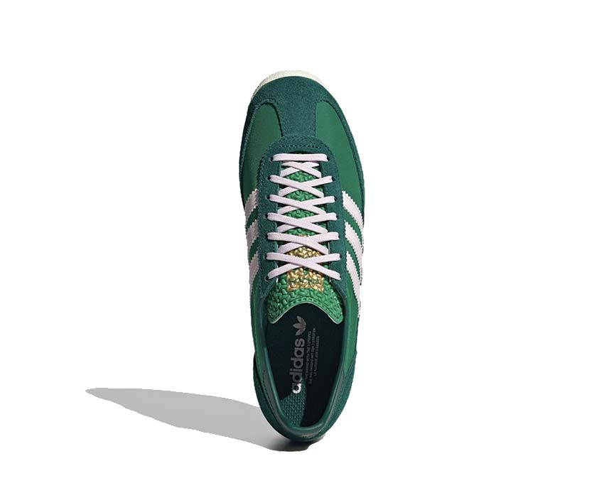 Adidas SL72 OG White Green detalle — mesh aireado y refuerzos ante