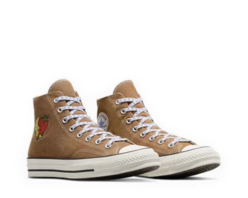 Converse x Sky High Farm Chuck 70 Brown/Egret side view — brown canvas Sky High Farm