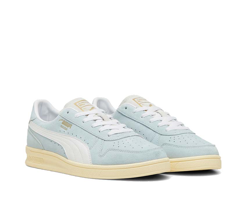 Puma Indoor Soft White vista lateral — upper suave ligero indoor mujer
