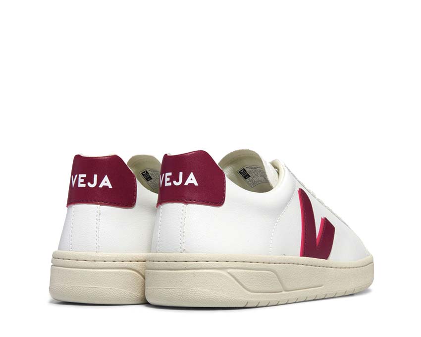 Veja Urca White/Marsala suela — suela caucho natural