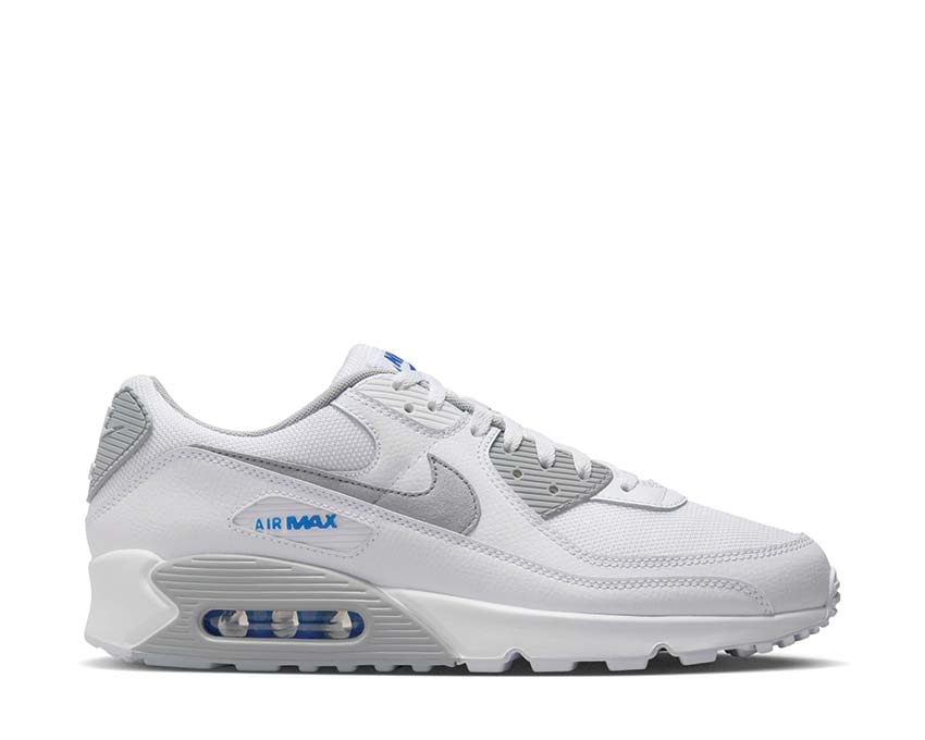 Nike Air Max 90 White / LT Smoke Grey - Racer Blue HM0705-100