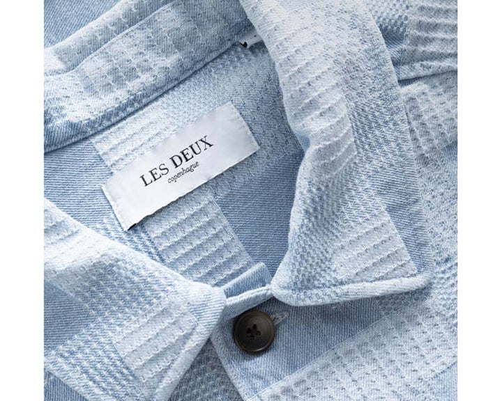 Les Deux Layton Denim Jacquard Overshirt