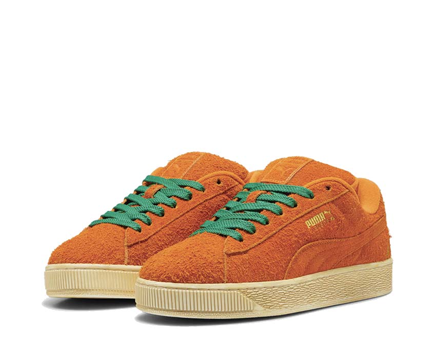 Puma Suede XL Carrots 2 Black Orange vista laterale — scamosciato nero arancio carota