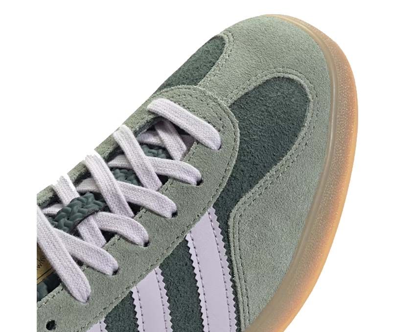 Adidas Gazelle Indoor Mint Green — Rückansicht bestickter Fersenbereich