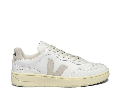 Veja V-90 OT Leather Extra White Natural — zapatilla hombre running vintage eco