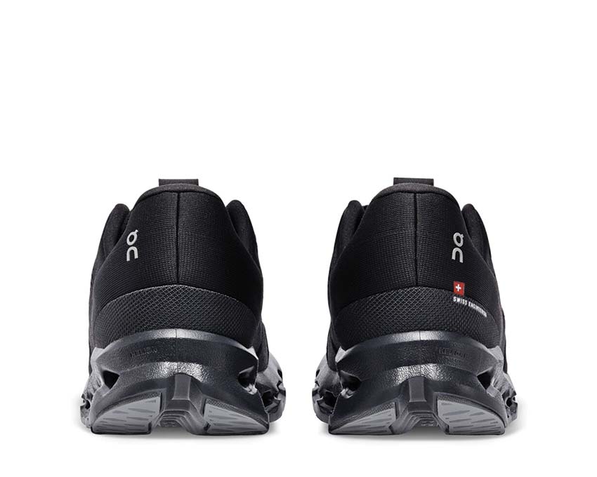 On Cloudsurfer All Black side view — CloudTec cushioning