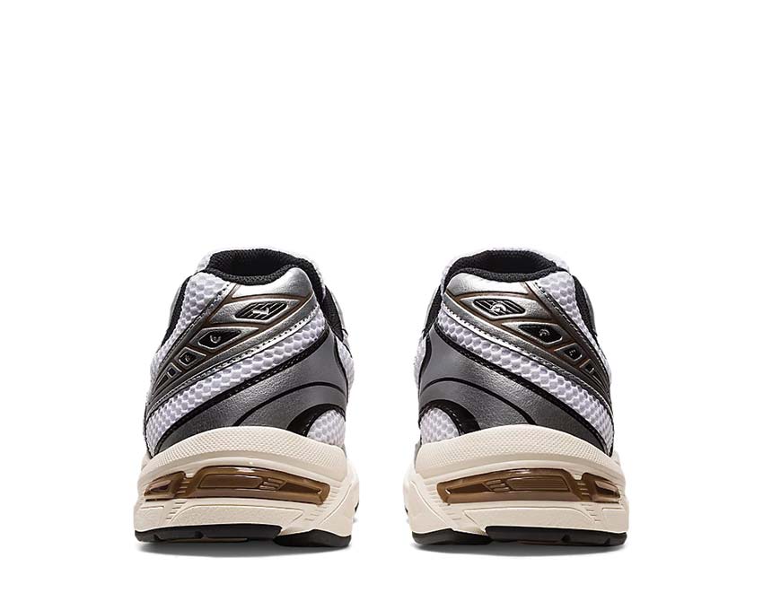 Asics Gel 1130 White/Clay Canyon detalle — mesh y ante vintage