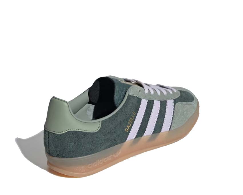 Adidas Gazelle Indoor Mint Green Sohle — flache Gummisohle