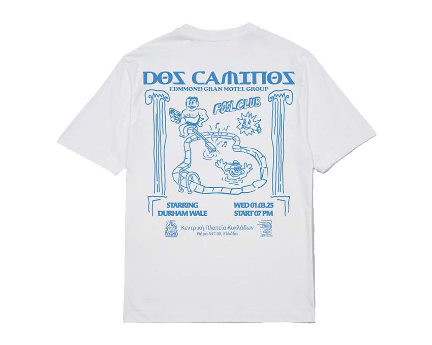 Edmmond Studios Dos Caminos Tee Plain White view — graphic print back