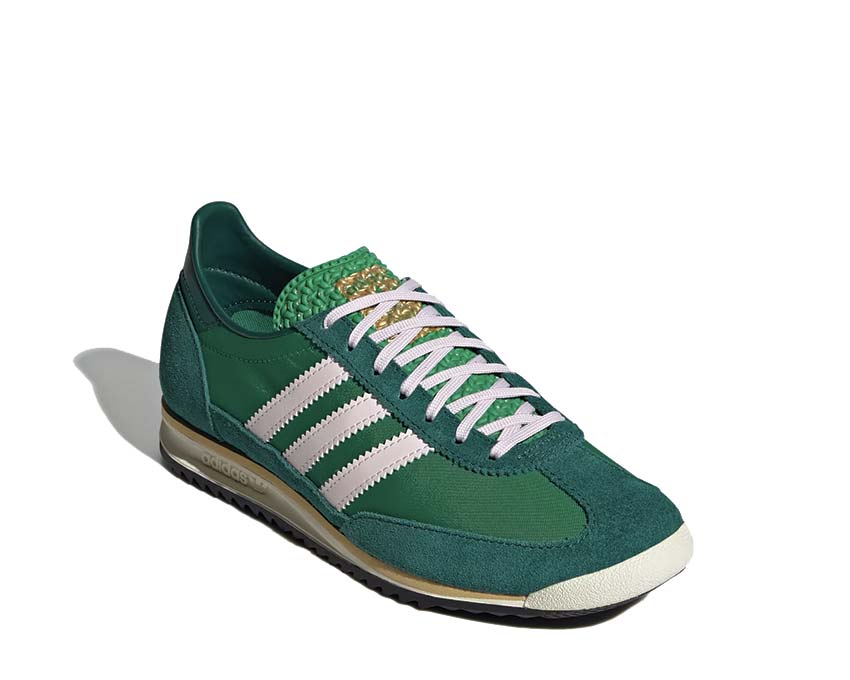 Adidas SL72 OG White Green lateral — silueta vintage 1972 ligera