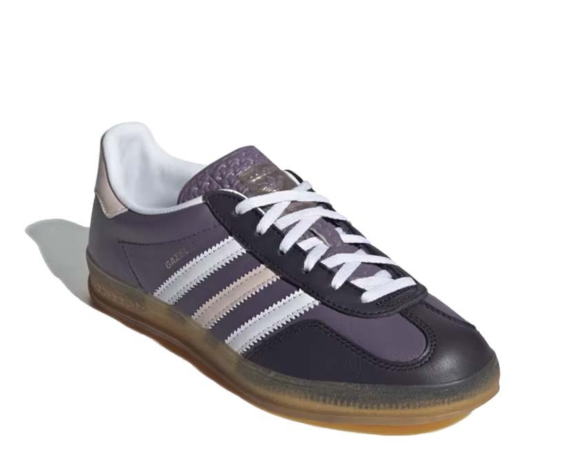 Adidas Gazelle Indoor W Shadow Violet vista laterale — camoscio viola polvere sfumato
