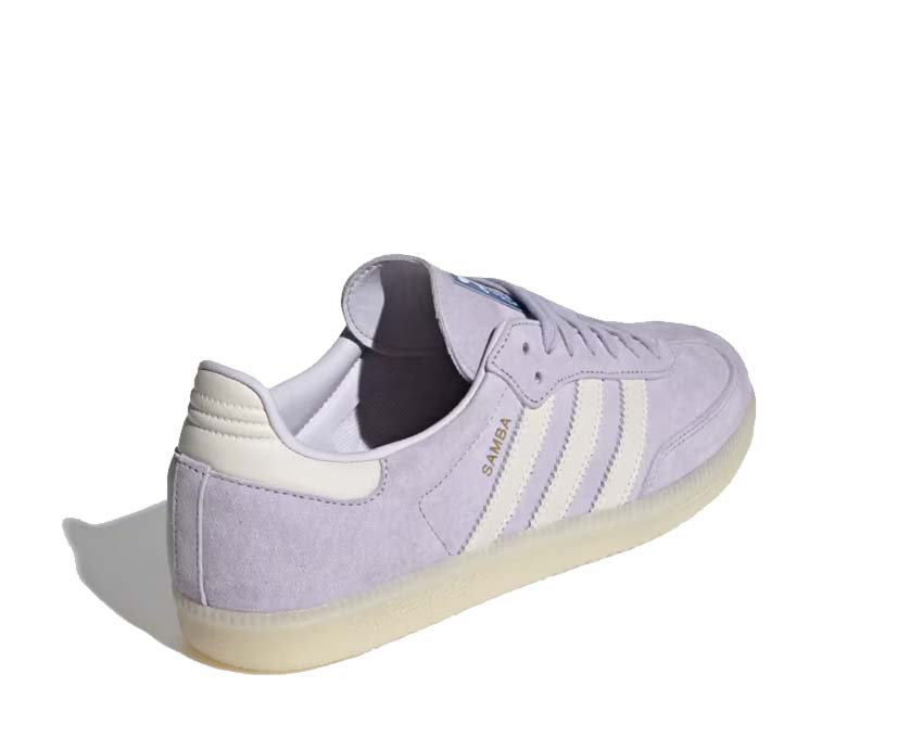 Adidas Samba OG Silver Dawn sole — natural Off White gum sole