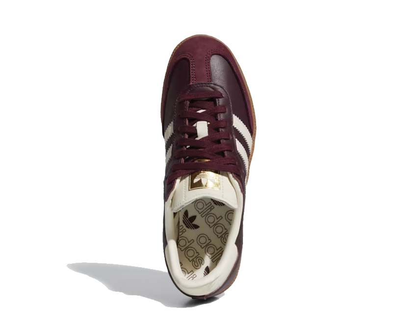 détail — cuir Maroon Gold Metallic Samba OG W