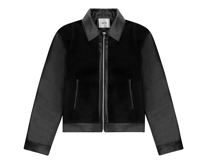 Arte Jasper Double Jacket Black — unisex double fabric jacket streetwear