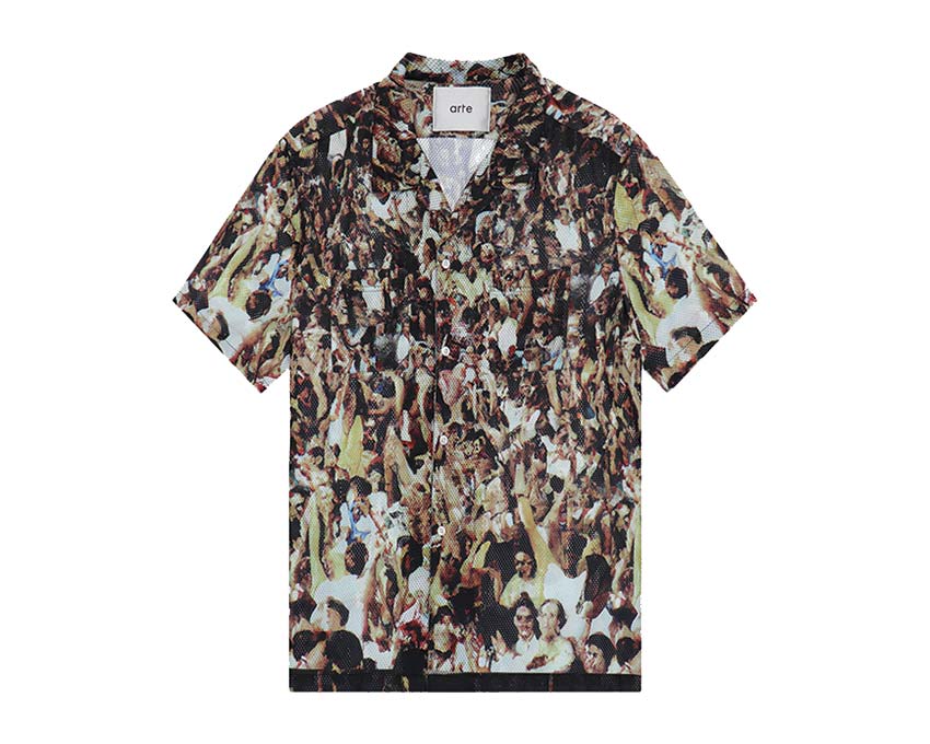 Arte Scottie Mesh Shirt Allover Print — camisa unisex malla estampada