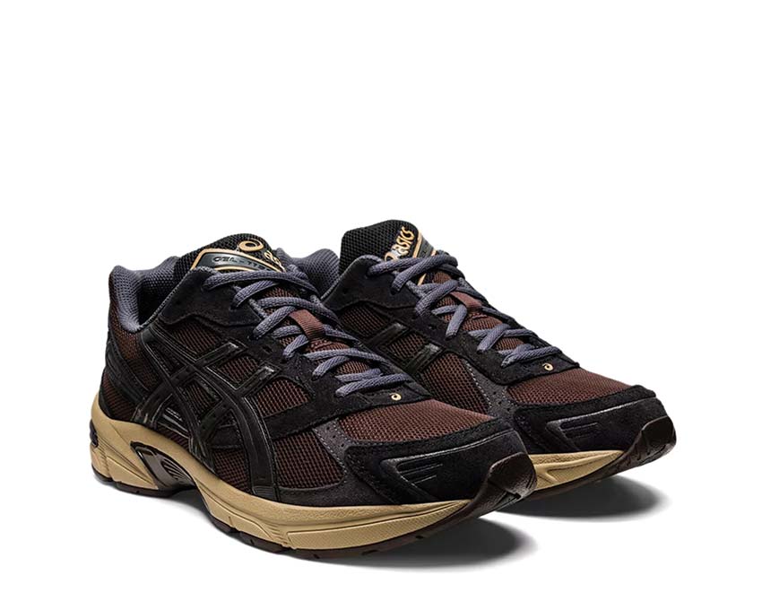 Asics Gel 1130 Coffee Black vista lateral — parte superior de malla