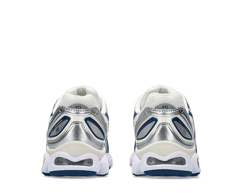 Asics Gel Nimbus 9 White Light Indigo détail — semelle Duomax