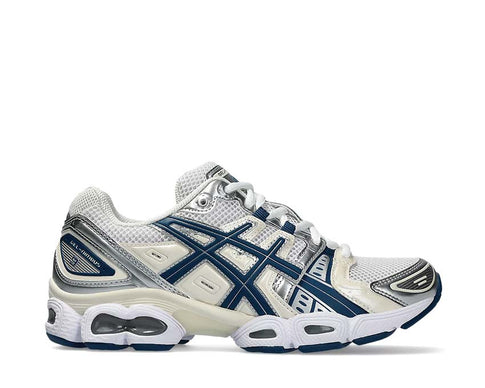 Asics Gel Nimbus 9 White Light Indigo — running femme amorti Gel Asics