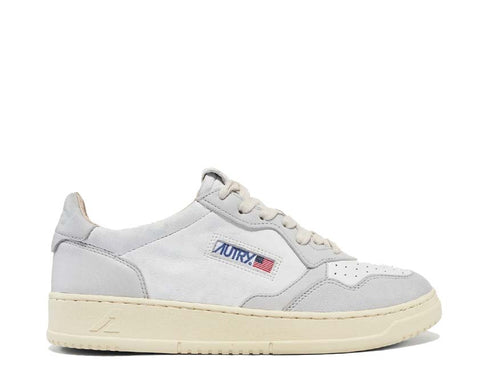 Autry Medalist Low Goat Wash White/Vapor — zapatilla hombre cuero nude lavado